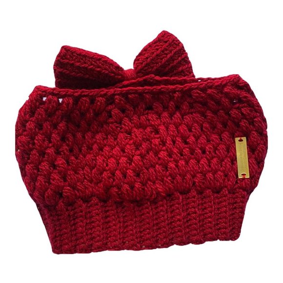 Handmade Horsetail Womens Knitted Beanie - Picture 4 of 10